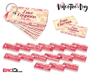 Mini Love Coupons Set 'For Her' w/Ring Style Holder