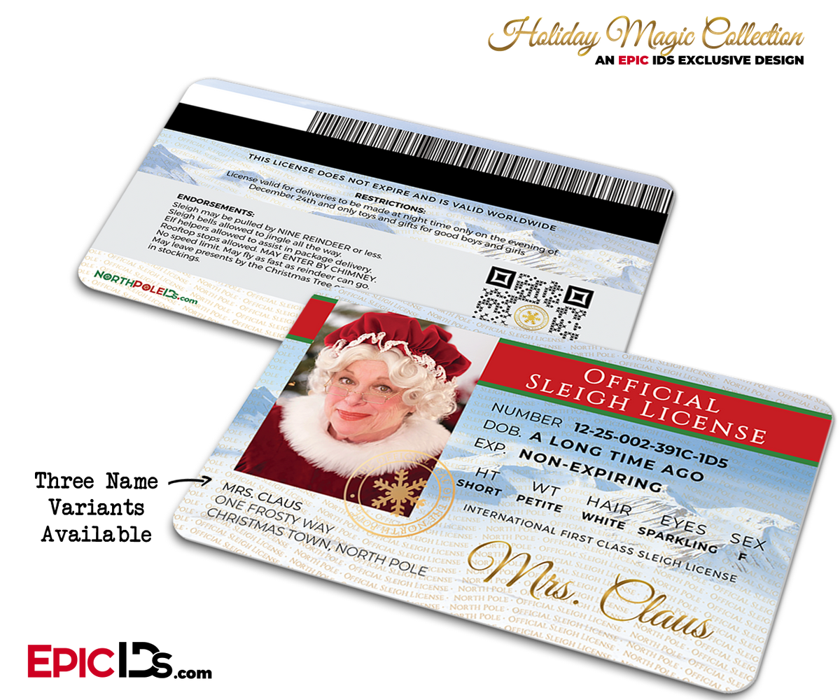 Mrs. Claus Official Sleigh License - Epic IDs
