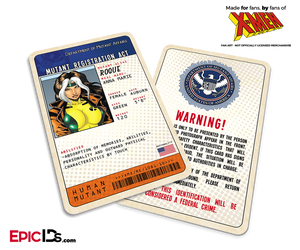 Mutant Registration Act 'X-Men' Classic Comic Identification Card - Anna Marie / Rogue