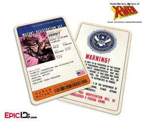 Mutant Registration Act 'X-Men' Classic Comic Identification Card - Remy Lebeau / Gambit