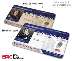 Mutant Registration Act 'X-Men' Identification Card - Peter Maximoff / Quicksilver - Epic IDs
