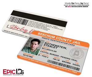 Beechum County Jail Inmate ID – Stan – My Cousin Vinny Cosplay Prop