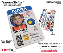 NASA Astronaut Themed Cosplay Access ID Badge — Photo Personalized