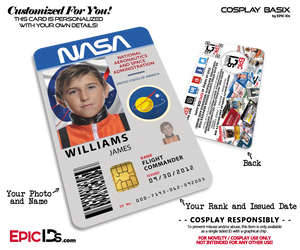 NASA Astronaut Themed Cosplay Access ID Badge — Photo Personalized