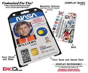 NASA Astronaut Themed Cosplay Access ID Badge [Photo Personalized] - Epic IDs