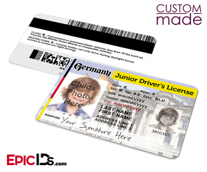 Novelty Junior Driver's License, Class: K - For Kids [Photo Personalized] - Epic IDs