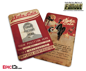 Nuka-Cola Corporation 'Fallout' Cosplay Employee ID Badge [Photo Personalized] - Epic IDs