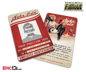 Nuka-Cola Corporation 'Fallout' Cosplay Employee ID Badge [Photo Personalized] - Epic IDs