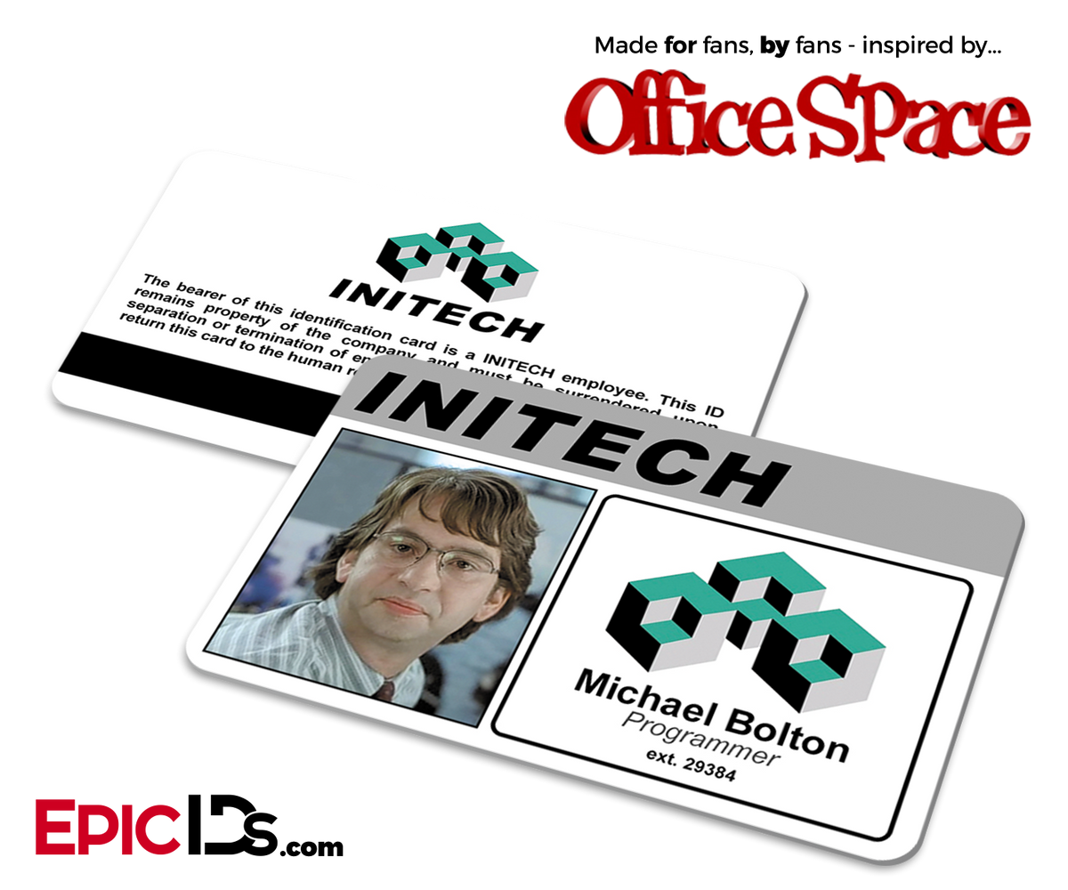Office Space Inspired Initech Employee ID / Name Badge - Michael Bolton - Epic IDs