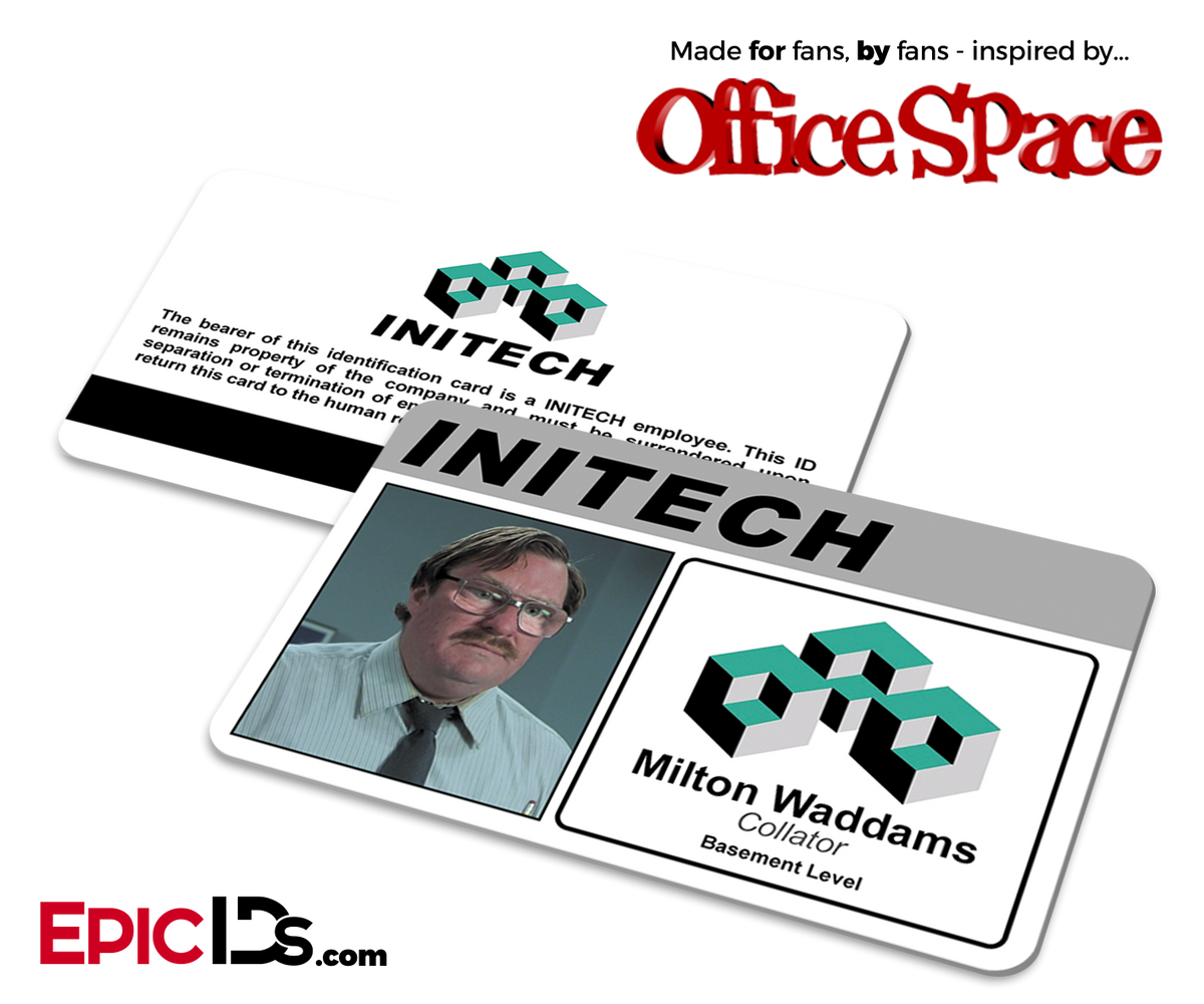 Office Space Inspired Initech Employee ID / Name Badge - Milton Waddams - Epic IDs