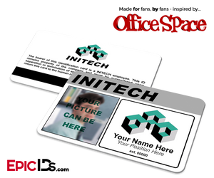 Office Space Inspired Initech Employee ID / Name Badge — — Photo Personalized
