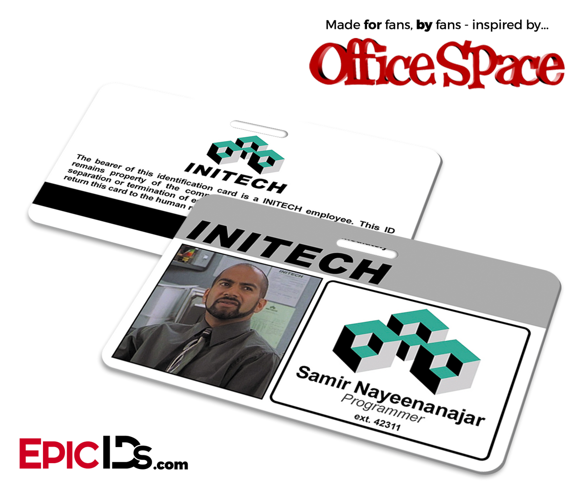 Office Space Inspired Initech Employee ID / Name Badge - Samir Nayeenanajar - Epic IDs