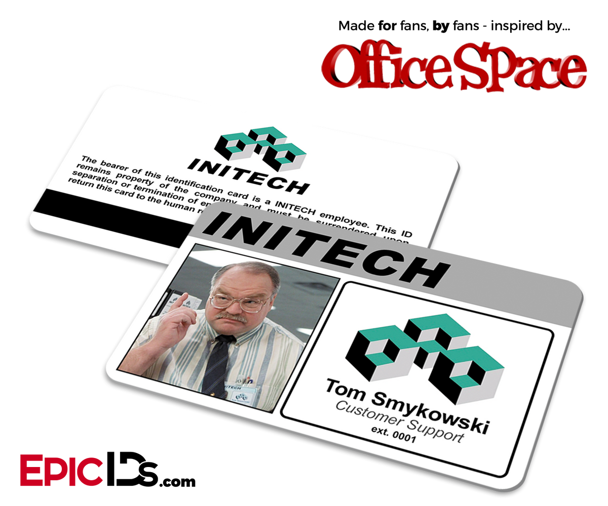 Office Space Inspired Initech Employee ID / Name Badge - Tom Smykowski - Epic IDs