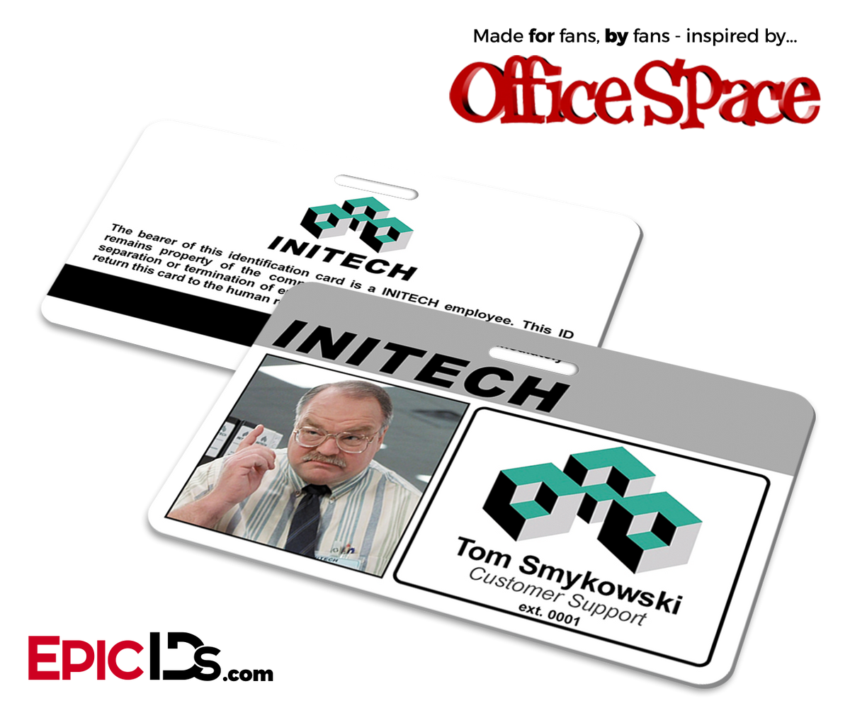Office Space Inspired Initech Employee ID / Name Badge - Tom Smykowski - Epic IDs