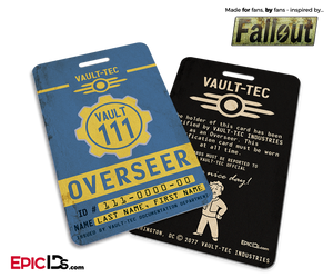 Overseer 'Fallout' Cosplay Vault ID Badge — Personalized