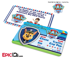 PAW Patrol Inspired Adventure Bay PAW Patrol ID Card - Chase