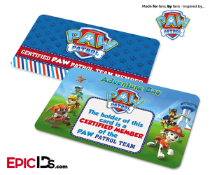 PAW Patrol Inspired Adventure Bay PAW Patrol ID Card