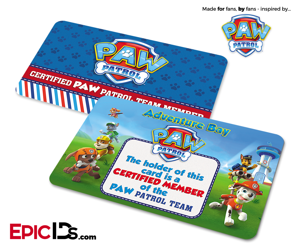 PAW Patrol Inspired Adventure Bay PAW Patrol ID Card - Epic IDs