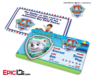 PAW Patrol Inspired Adventure Bay PAW Patrol ID Card - Everest