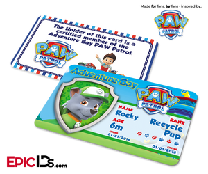 PAW Patrol Inspired Adventure Bay PAW Patrol ID Card - Rocky