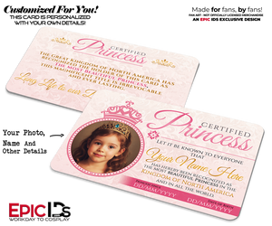 Whimsical Fairy Tale Storybook Certified Princess Royal ID Card — Photo Personalized