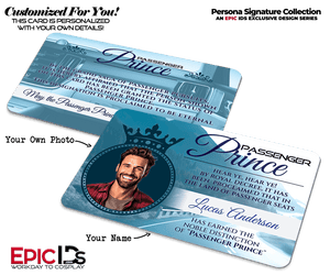 Passenger Prince Novelty ID Card — Photo Personalized