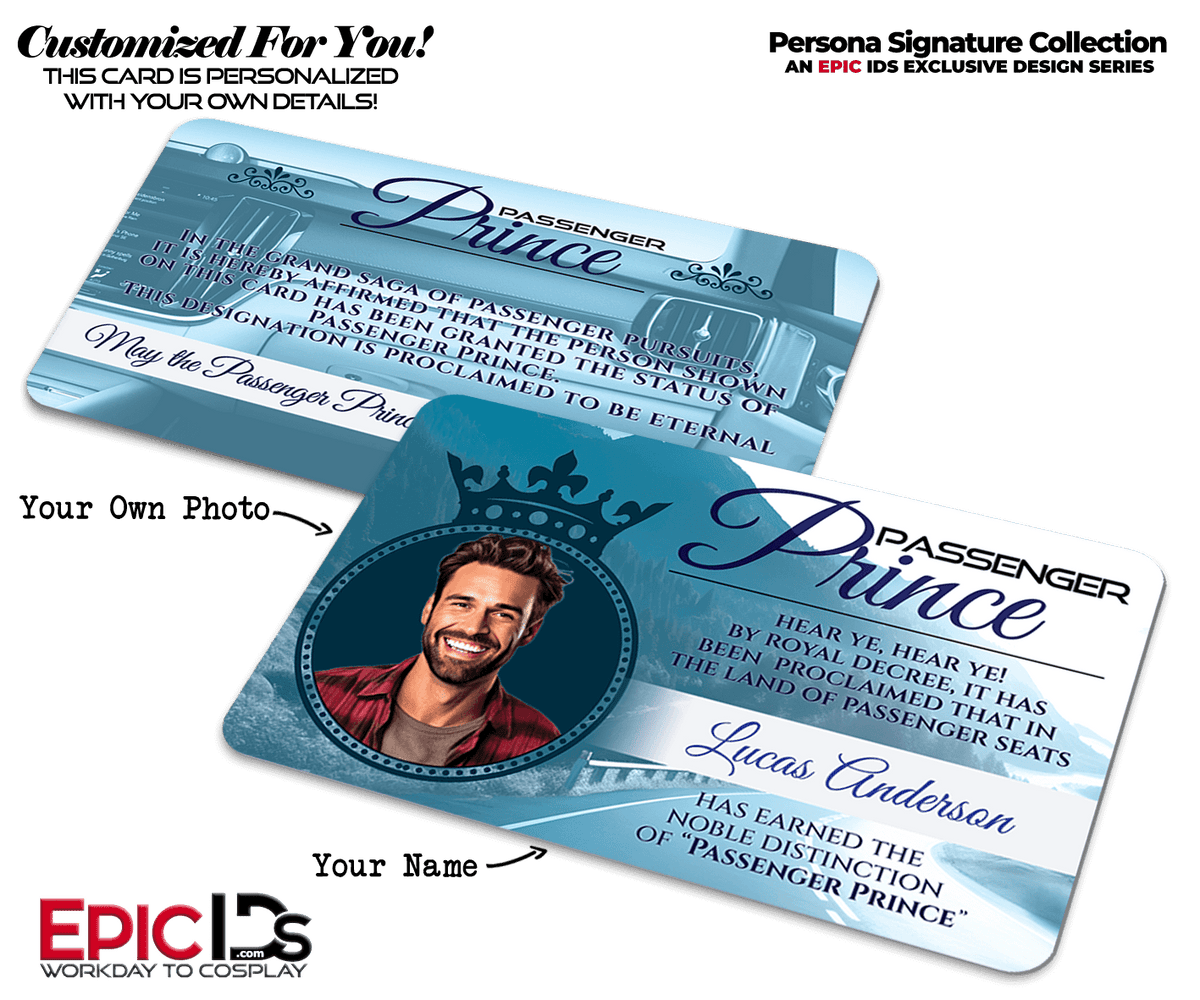 Passenger Prince Novelty ID Card [Photo Personalized] - Epic IDs