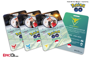 Pokemon GO Inspired Team Mystic, Valor or Instinct Trainer ID Card [Photo Personalized] - Epic IDs
