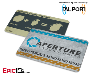 Portal Inspired Aperture Labs "Beware Of Lemons" Card