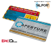 Portal Inspired Aperture Labs "Know Your Paradoxes" Card