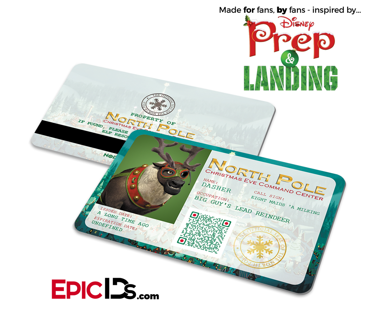 Prep and Landing Inspired &quot;Dasher&quot; Sleigh Reindeer ID - Epic IDs