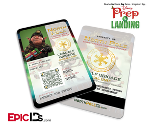 Prep and Landing Inspired "Noel" Coal Elf Brigade ID Badge