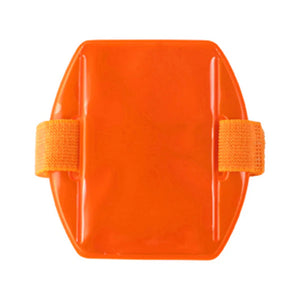Orange Reflective Armband ID Holder (ID Not Included)