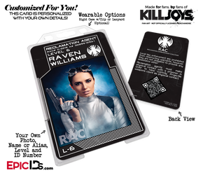 Reclamation Agent Identification 'Killjoys' Cosplay Name Badge — Photo Personalized