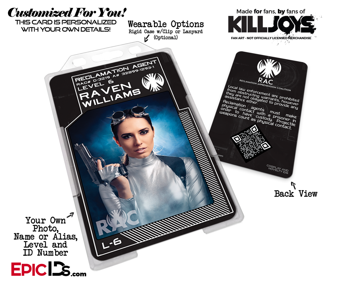Reclamation Agent Identification &#39;Killjoys&#39; Cosplay Name Badge [Photo Personalized] - Epic IDs