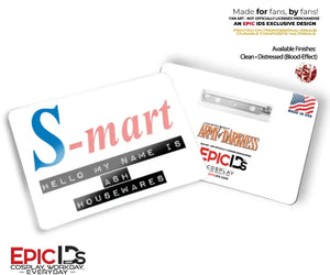Ash Williams S-Mart Name Badge — Army of Darkness — Cosplay Prop