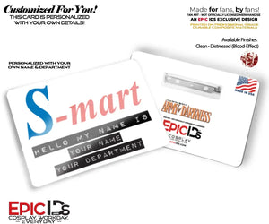 S-Mart Name Badge — Army of Darkness — Personalized
