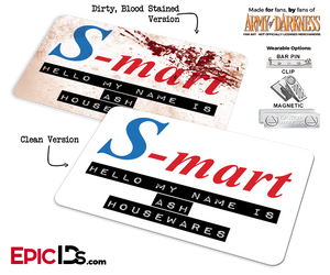 S-Mart Ash Williams 'Army of Darkness' Cosplay Replica Name Badge - Epic IDs