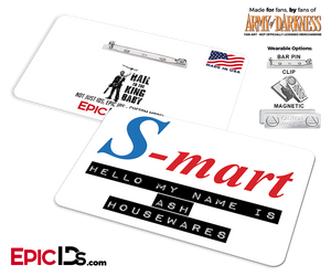 S-Mart Ash Williams 'Army of Darkness' Cosplay Replica Name Badge - Epic IDs