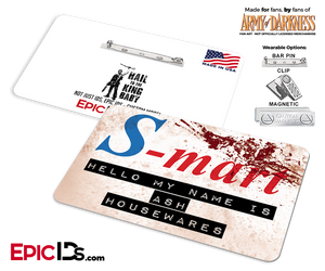 S-Mart Ash Williams 'Army of Darkness' Cosplay Replica Name Badge - Epic IDs