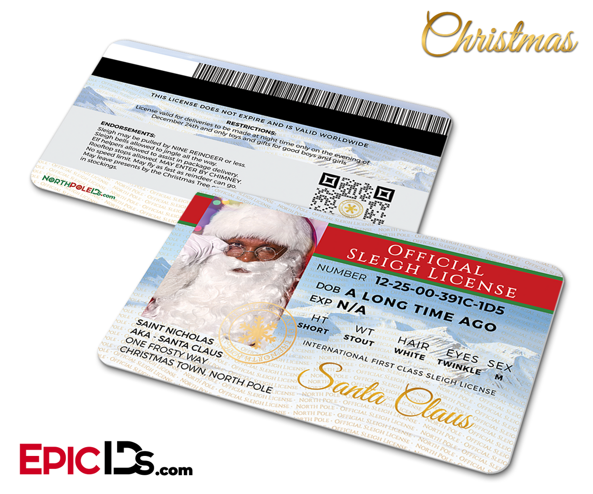 Santa Claus Official Sleigh License - Epic IDs
