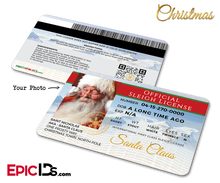 Classic Santa's Official Sleigh License — North Pole ID — Photo Personalized