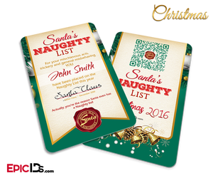 Santa's Naughty List Christmas Card [Personalized]