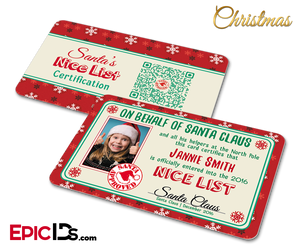 Santa's Nice List Christmas Card [Photo Personalized] - Epic IDs