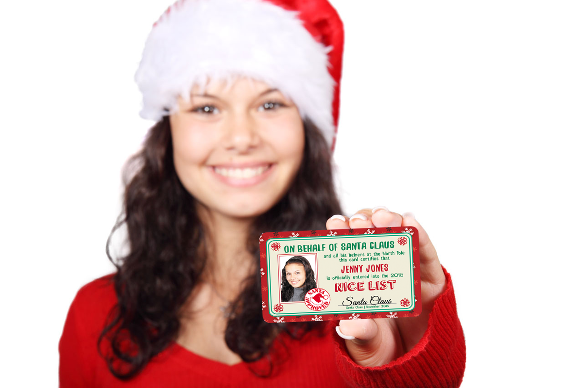 Santa&#39;s Nice List Christmas Card [Photo Personalized] - Epic IDs