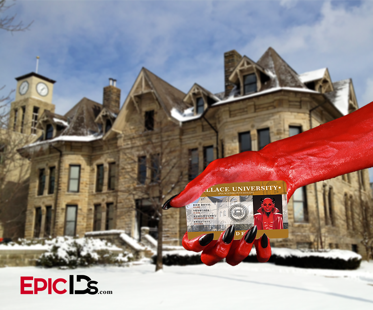 Scream Queens Inspired Wallace University Student ID - Red Devil - Epic IDs