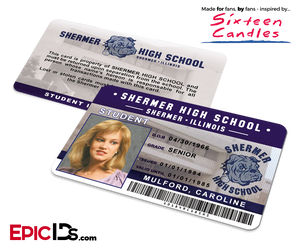 Sixteen Candles Inspired Shermer High School Student ID — Caroline Mulford