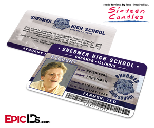Sixteen Candles Inspired Shermer High School Student ID — 'Farmer