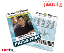 Smallville TV Series Inspired Daily Planet Press Pass — James (Jimmy) Olsen