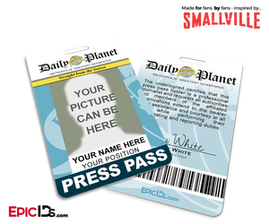 Smallville TV Series Inspired Daily Planet Press Pass [Photo Personalized] - Epic IDs
